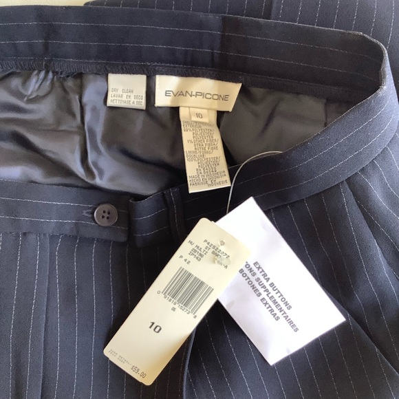 Evan-Picone 10 Navy Lined Career Pants - Picture 2 of 8
